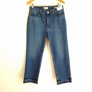 Wrangler Cropped Jeans Women's Size 12 Blue Denim High Rise